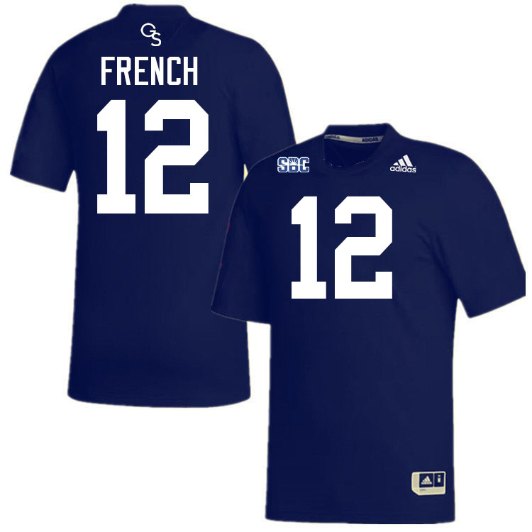 #12 JC French Georgia Southern Eagles Jerseys|Apparels Football Stitched-Navy